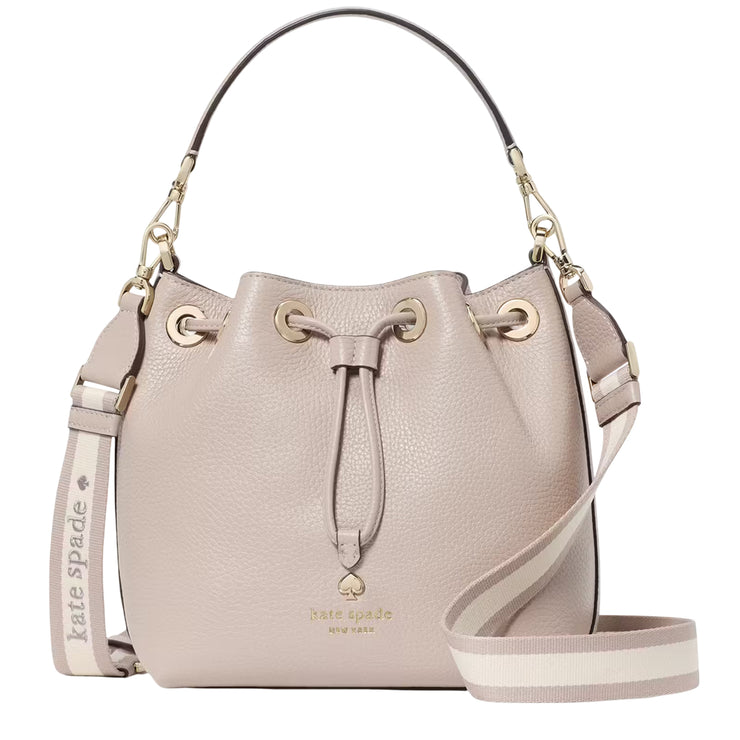 Front View of Kate Spade Emma Small Bucket Bag - Cozy Grey KK071