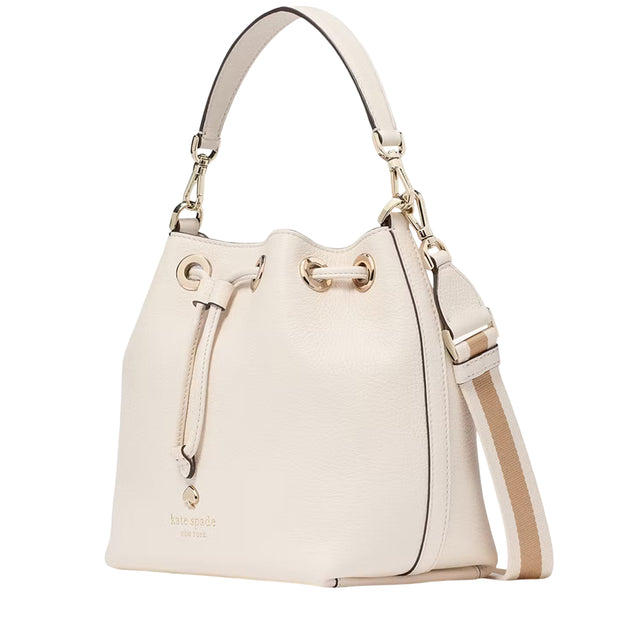 Side View of Kate Spade Emma Small Bucket Bag - Cozy Grey KK071