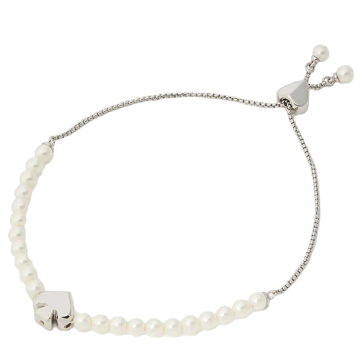 Kate Spade Everyday Spade Slider Bracelet in Cream/ Silver kc773