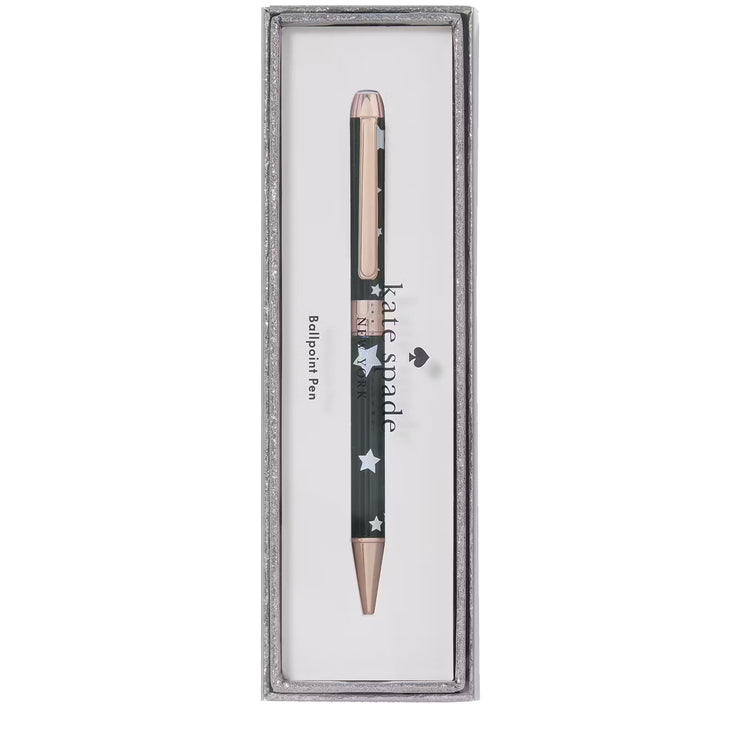 Kate Spade Festive Star Pen - Black K245930 in Box