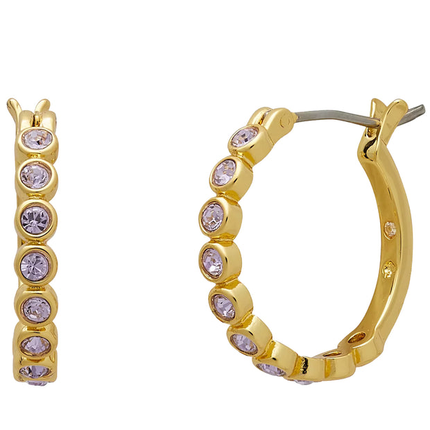 Buy Kate Spade Full Circle Huggies Earrings in Light Amethyst kf560 Online in Singapore | PinkOrchard.com