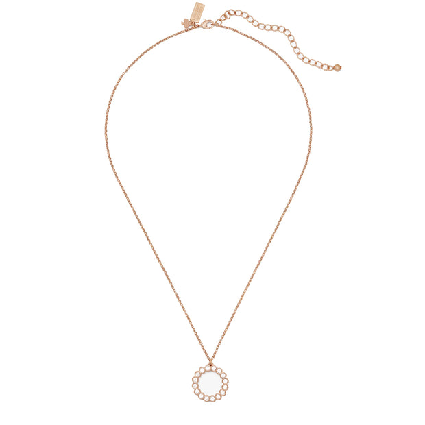 Buy Kate Spade Full Circle Mini Pendant Necklace in Clear/ Rose Gold O0RU2365 Online in Singapore | PinkOrchard.com
