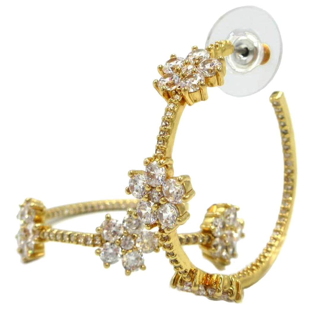 Buy Kate Spade Gleaming Gardenia Flower Hoops Earrings in