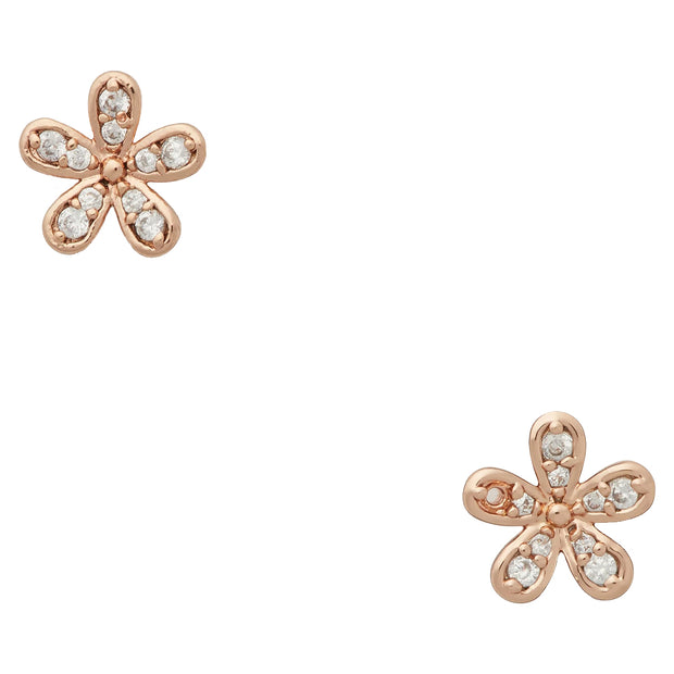 Buy Kate Spade Gleaming Gardenia Flower Studs Earrings in Clear/ Rose Gold K6908 Online in Singapore | PinkOrchard.com