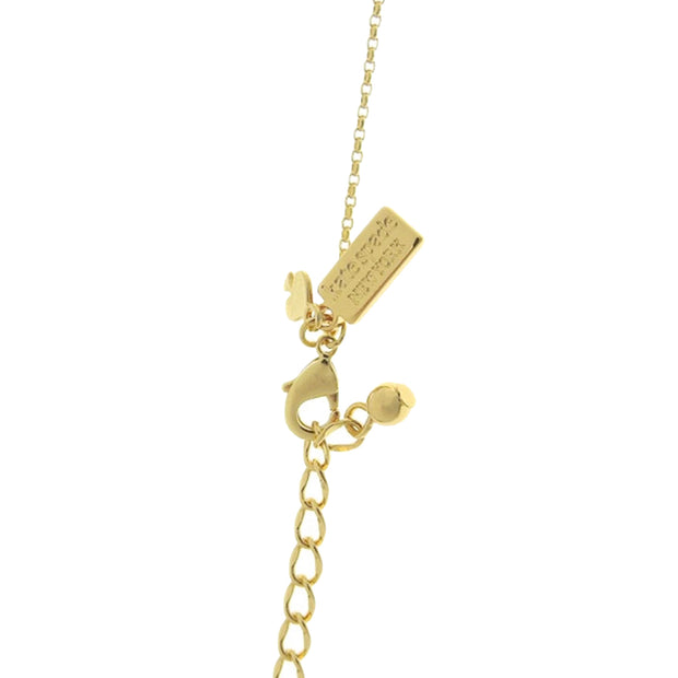 Kate Spade Gold Butterfly Mini Pendant Necklace in Clear/ Gold kc758