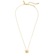 Kate Spade Gold Butterfly Mini Pendant Necklace in Clear/ Gold kc758