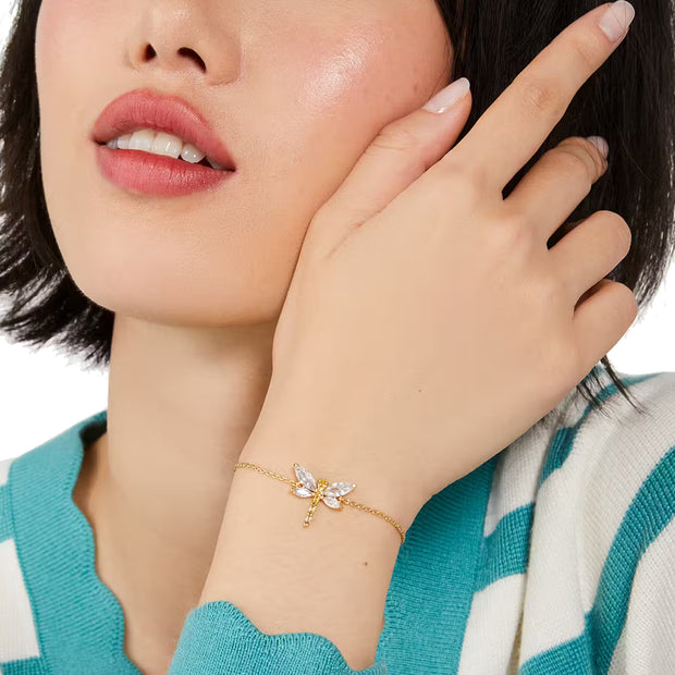 Buy Kate Spade Greenhouse Dragonfly Bracelet in Clear/ Gold kg198 Online in Singapore | PinkOrchard.com