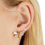 Buy Kate Spade Greenhouse Dragonfly Studs Earrings in Clear/ Gold kg196 Online in Singapore | PinkOrchard.com