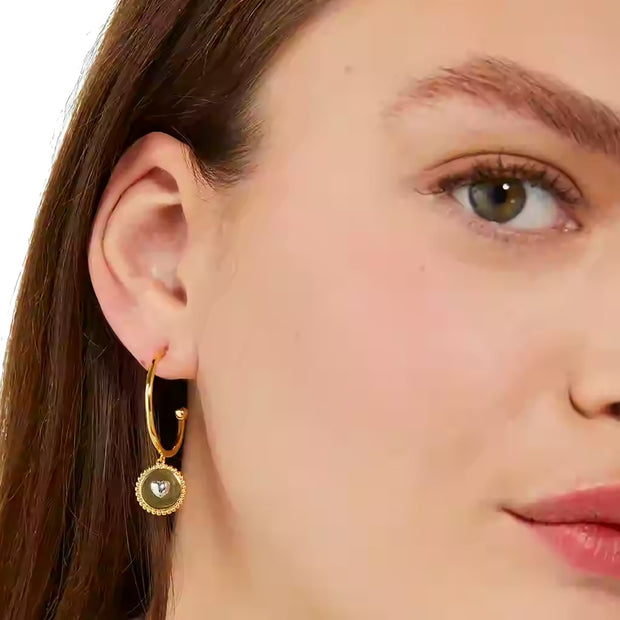 Buy Kate Spade Heartful Hoops Earrings in Gold/ Silver kg151 Online in Singapore | PinkOrchard.com