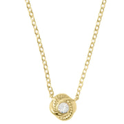 Kate Spade Infinity & Beyond Knot Mini Pendant Necklace in Clear/ Gold o0ru2833
