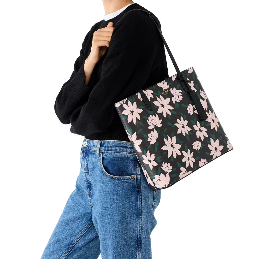 Buy Kate Spade Jana Winter Blooms Medium Tote Bag in Black Multi