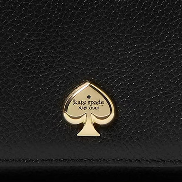 Closeup of Kate Spade Emma Shoulder Bag - Black KK068