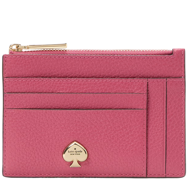Front View of Kate Spade Kayla Large Slim Cardholder - Rose Oil KL837
