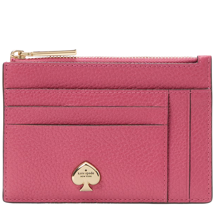 Front View of Kate Spade Kayla Large Slim Cardholder - Rose Oil KL837
