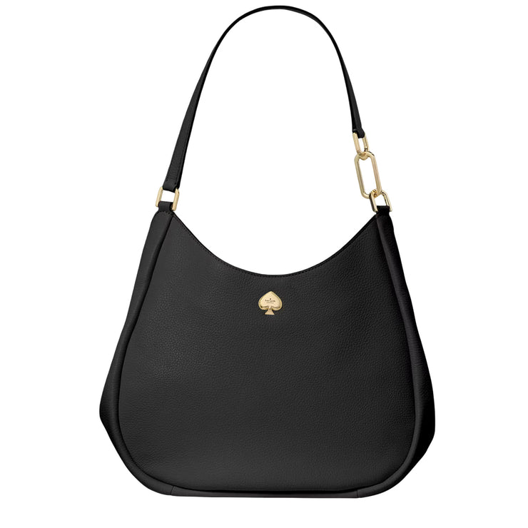 Front View of Kate Spade Kayla Large Triple Compartment Shoulder Bag - Black KL804