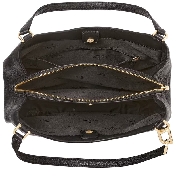 Interior View of Kate Spade Kayla Large Triple Compartment Shoulder Bag - Black KL804