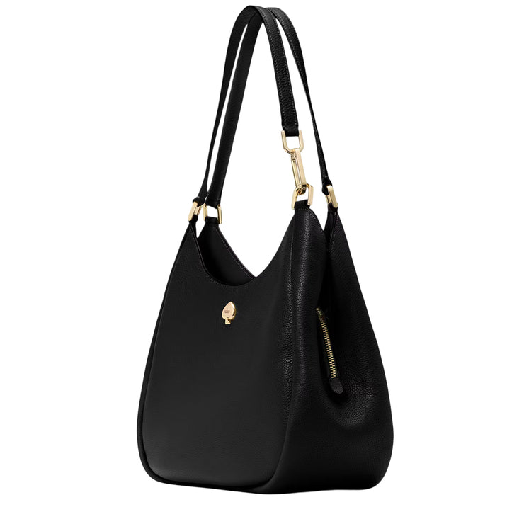 Side View of Kate Spade Kayla Large Triple Compartment Shoulder Bag - Black KL804