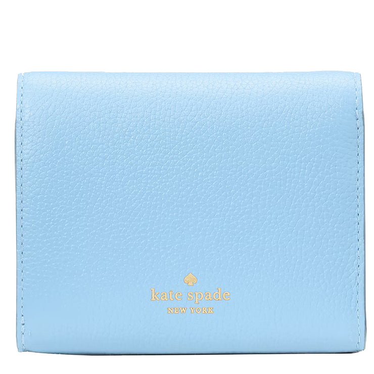 Back View of Kate Spade Kayla Small L-Zip Wallet - Montauk Blue KK056
