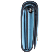 Side View of Kate Spade Kayla Small L-Zip Wallet - Montauk Blue KK056