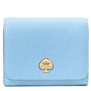 Front View of Kate Spade Kayla Small L-Zip Wallet - Montauk Blue KK056