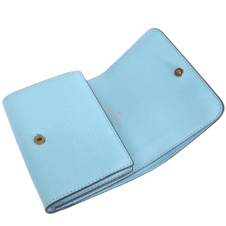 Interior View of Kate Spade Kayla Small L-Zip Wallet - Montauk Blue KK056