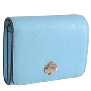 Side View of Kate Spade Kayla Small L-Zip Wallet - Montauk Blue KK056