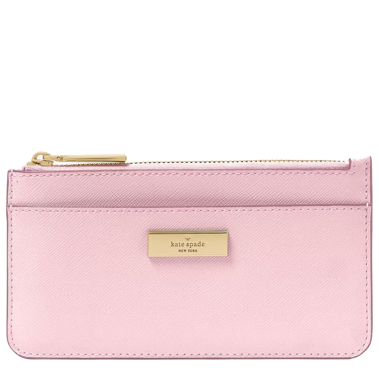 Front View of Kate Spade Kenzie Limited Edition Large Slim Card Holder - Pink Horizon KI985