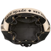 Interior View of Kate Spade Kip Canvas Bucket Bag - Black KL048