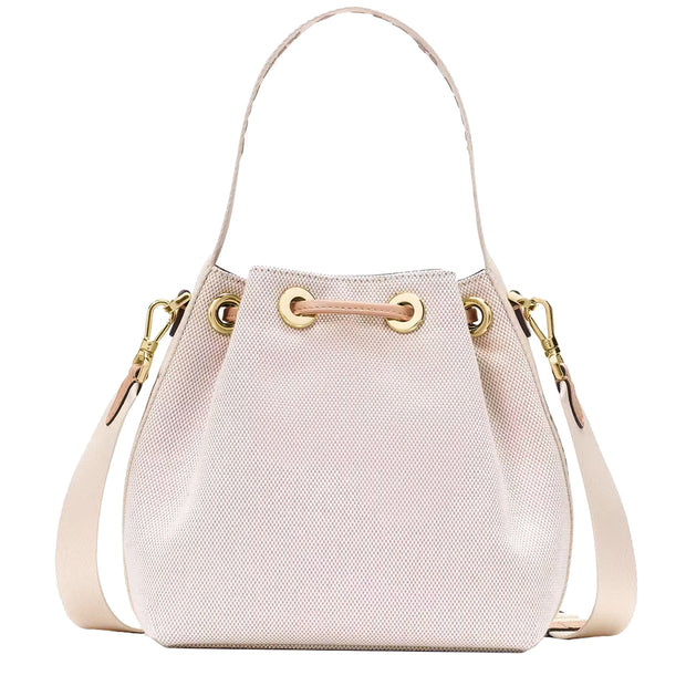 Back View of Kate Spade Kip Canvas Bucket Bag - Light Fawn Multi KL048