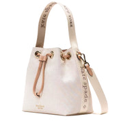 Side View of Kate Spade Kip Canvas Bucket Bag - Light Fawn Multi KL048