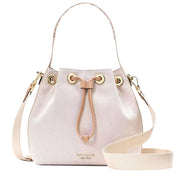 Front View of Kate Spade Kip Canvas Bucket Bag - Light Fawn Multi KL048