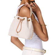 Model Carrying Kate Spade Kip Canvas Bucket Bag - Light Fawn Multi KL048