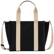 Back View of Kate Spade Kip Canvas Small Tote Bag - Black KG767