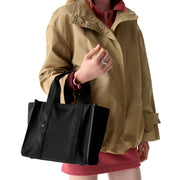 Model Wearing Kate Spade Kip Nylon Small Tote Bag - Black KL926