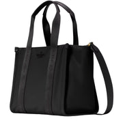 Side View of Kate Spade Kip Nylon Small Tote Bag - Black KL926