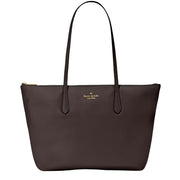 Front View of Kate Spade Kitt Nylon Medium Tote Bag - Hot Fudge KC455