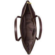 Interior View of Kate Spade Kitt Nylon Medium Tote Bag - Hot Fudge KC455