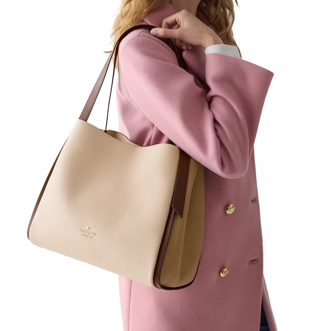 Kate Spade Knott Colorblock Large Carryall Bag KM662 -Milk Glass