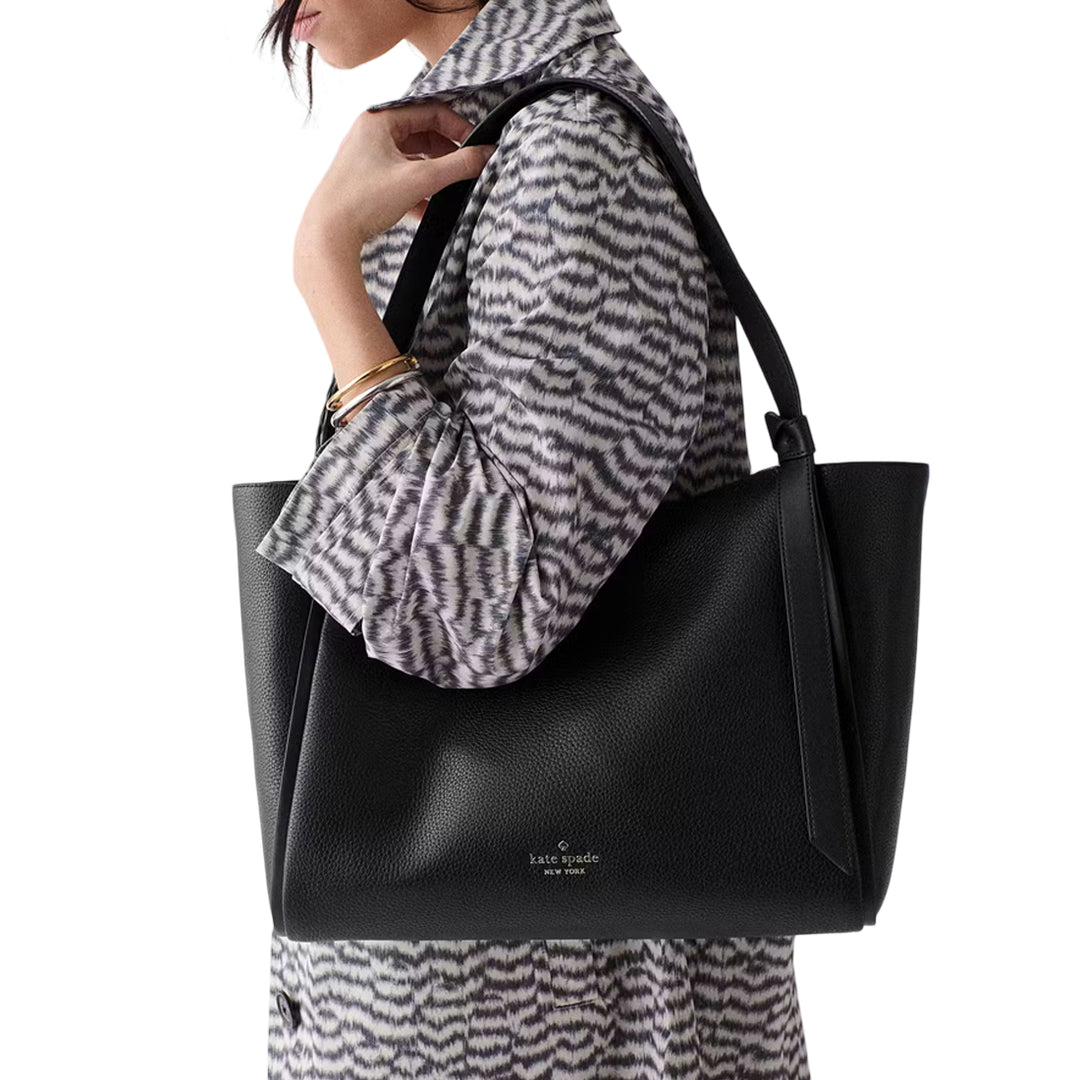 Kate Spade Knott Tote Bag - Black KN658 | Designer Bags On Sale