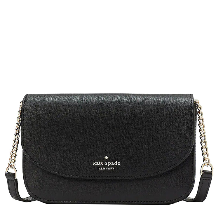 Kate Spade Kristi Chain Flap Crossbody Bag in Black ka698