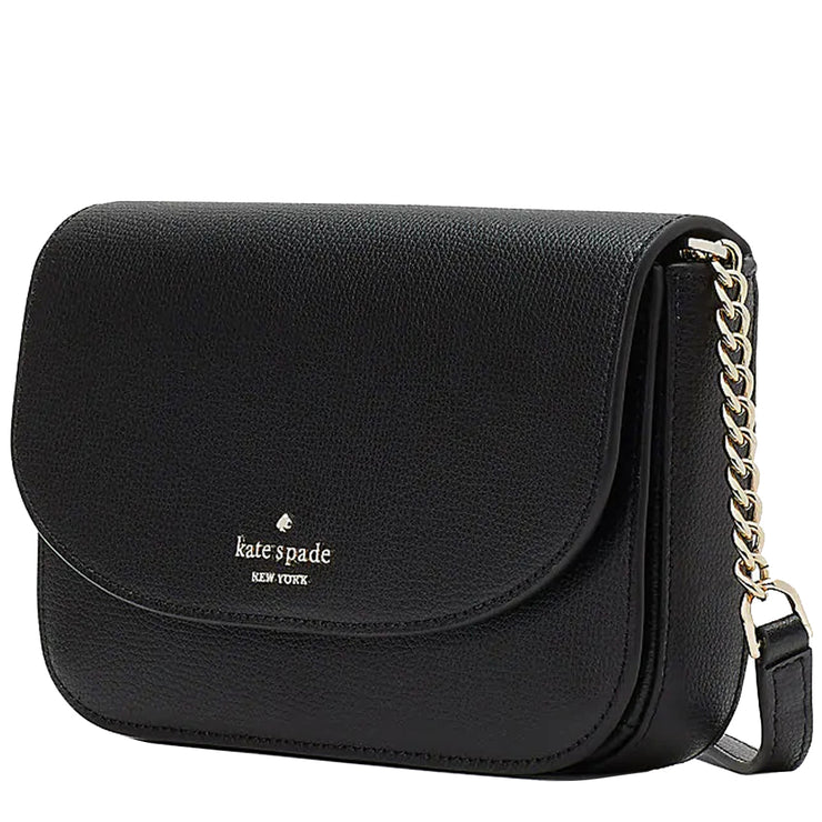 Kate Spade Kristi Chain Flap Crossbody Bag in Black ka698