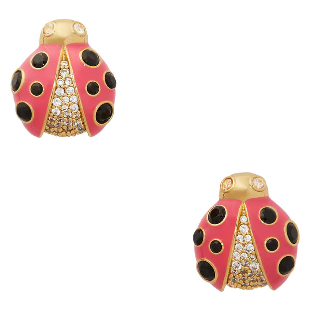Kate Spade Ladybug Studs Earrings in Pink Multi kb460