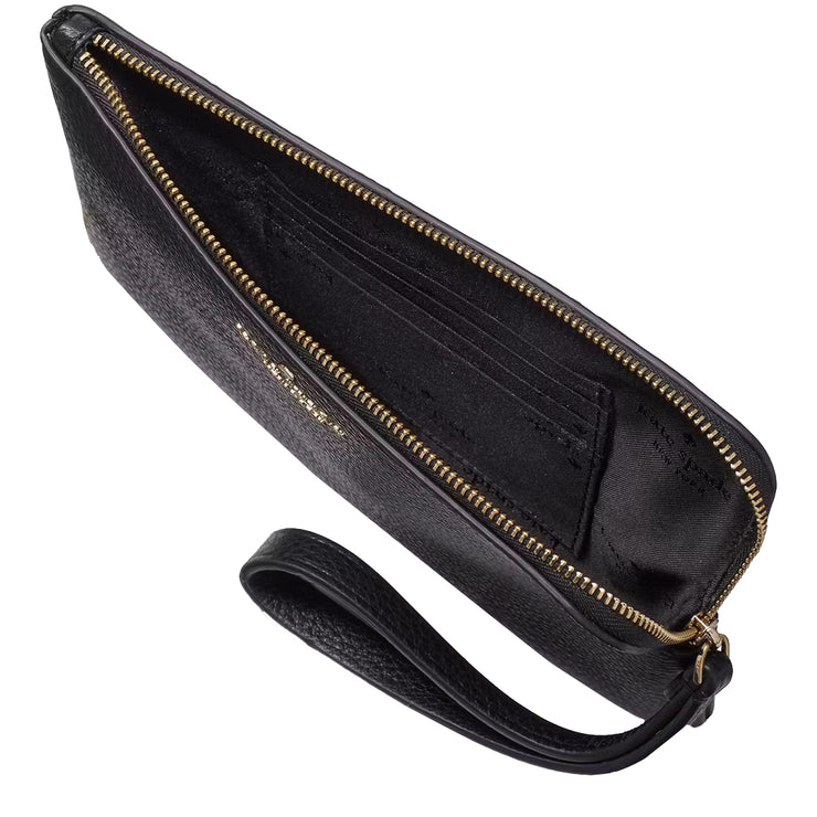 Interior View of Kate Spade Leila Medium L-Zip Wristlet - Black KE933