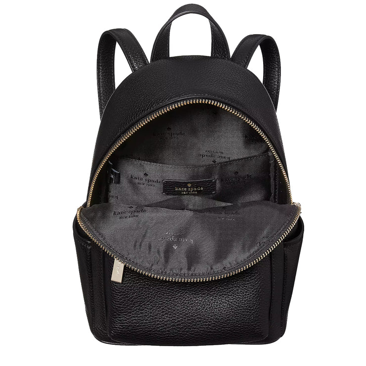 Buy Kate Spade Leila Pebbled Leather Mini Dome Backpack Bag in Black kb650 Online in Singapore