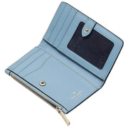 Buy Kate Spade Leila Small Slim Bifold Wallet in Polished Blue wlr00395 Online in Singapore | PinkOrchard.com