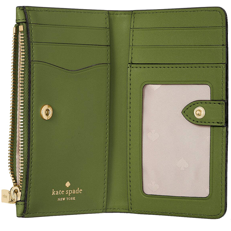 Kate Spade Leila Small Slim Bifold Wallet in Kelp Forest wlr00395