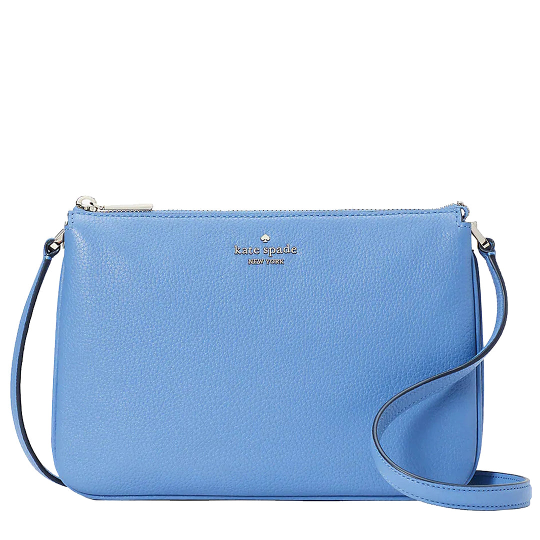 Kate Spade Leila Triple Gusset Crossbody Bag in Fresh Blueberry 