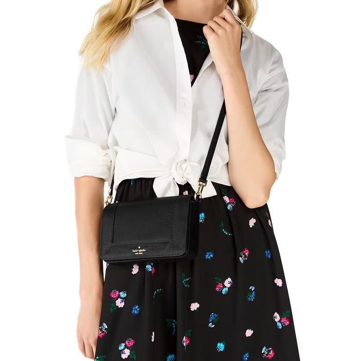 Model Carrying Kate Spade Lena Mini Crossbody Bag - Black KH784