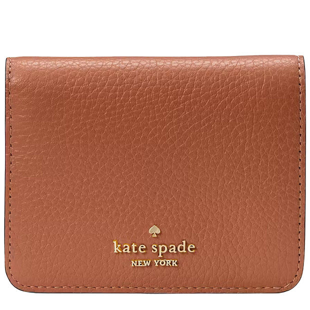 Front View of Kate Spade Lena Small Bifold Wallet - Warm Gingerbread KH788
