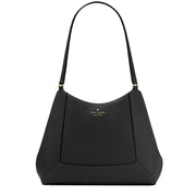 Front View of Kate Spade Lena Triple Compartment Shoulder Bag - Black KH435